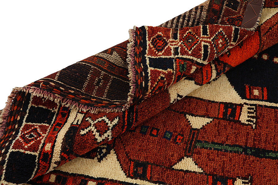 Bakhtiari Persian Carpet 381x127 - Picture 4